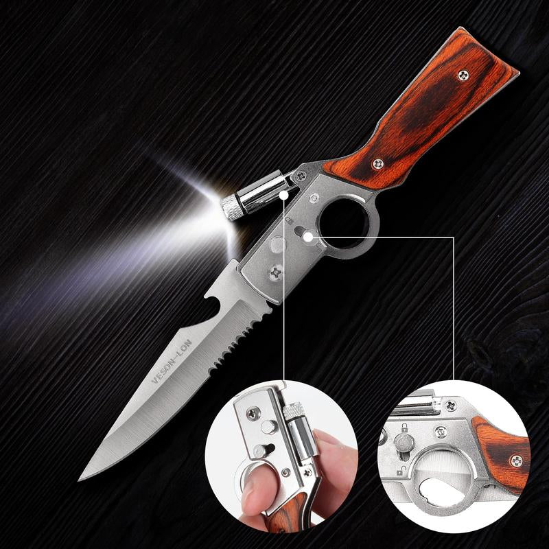 AK47 Pocket Folding Knife, 5C13Mov Stainless Steel,Security Lock,Men'S Gift,Suitable for Camping,Hunting,Outdoor Survival,Emergency Situations and EDC Tactical Tools.