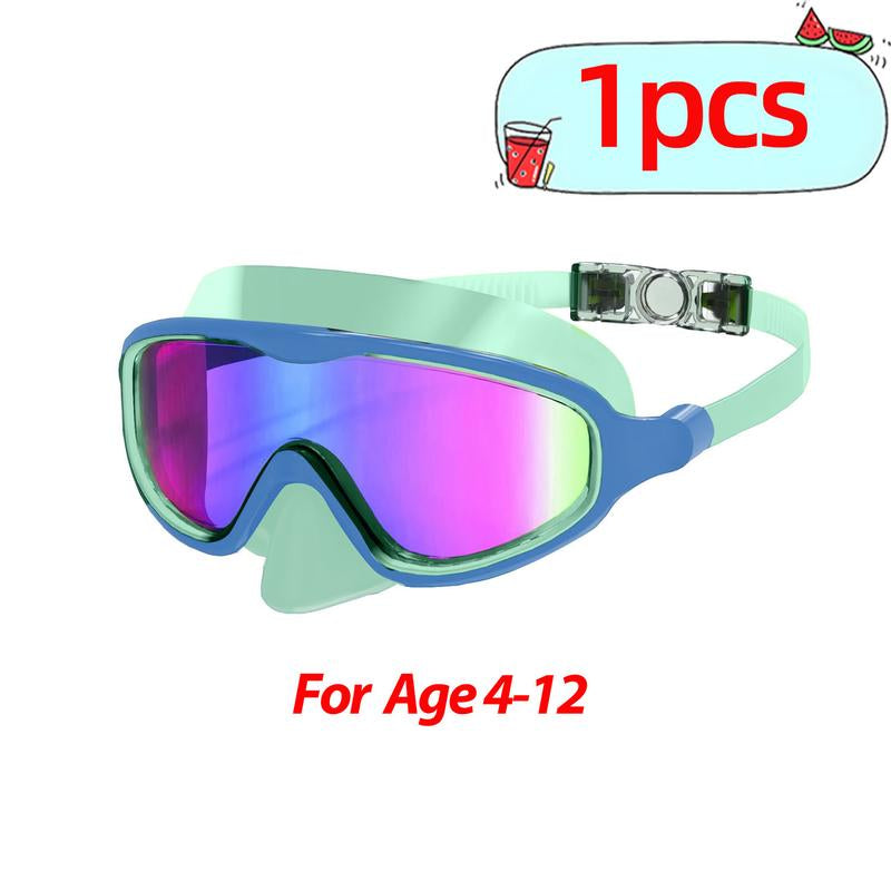 1 Pack Children'S Swimming Goggles 4-15 Years Anti-Fog UV Wide Field of View Waterproof Leak Proof Boys and Girls Swimming Goggles