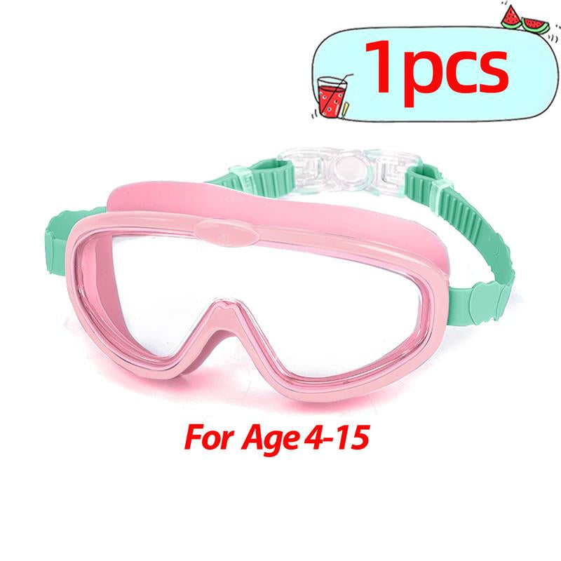 1 Pack Children'S Swimming Goggles 4-15 Years Anti-Fog UV Wide Field of View Waterproof Leak Proof Boys and Girls Swimming Goggles