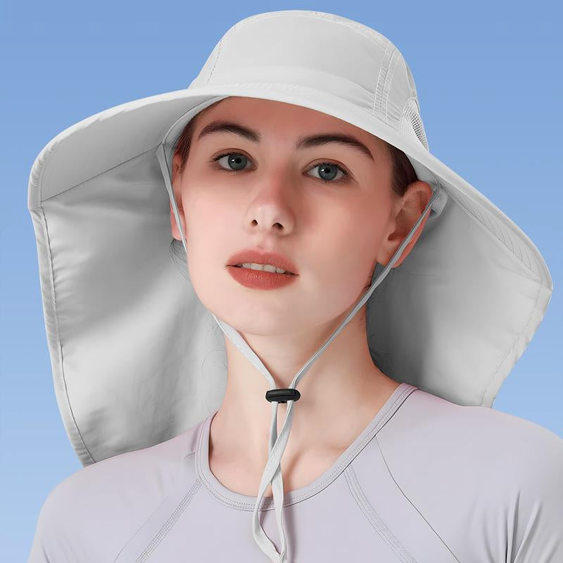 Womens Sun Hat Uv Protection Foldable Waterproof Wide Brim Bucket Hats with Neck Flap for Summer Beach Fishing Hiking