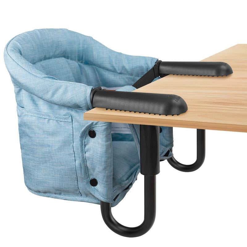 Portable Hook-On High Chair for Babies 6-36M Foldable Travel Booster Seat W/ Carry Bag | Grey/Khaki/Rose Red