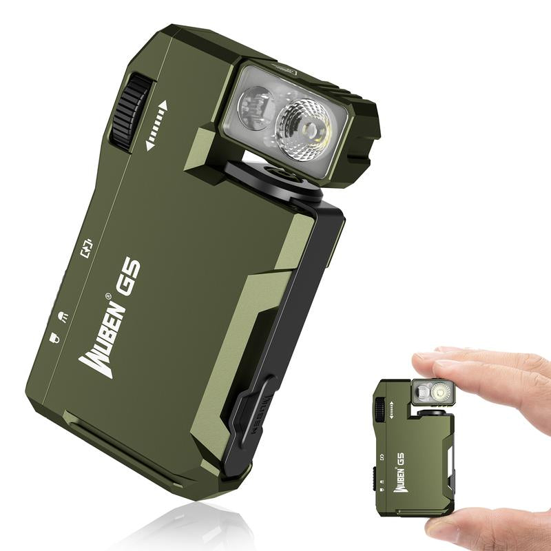 WUBEN G5 Premium Rotatable RGB Mini Pocket Flashlight, 400 Lumens, USB-C Rechargeable, Magnetic Clip, Ideal for Work, Travel, and Gear Bags, Dealsforyoudays