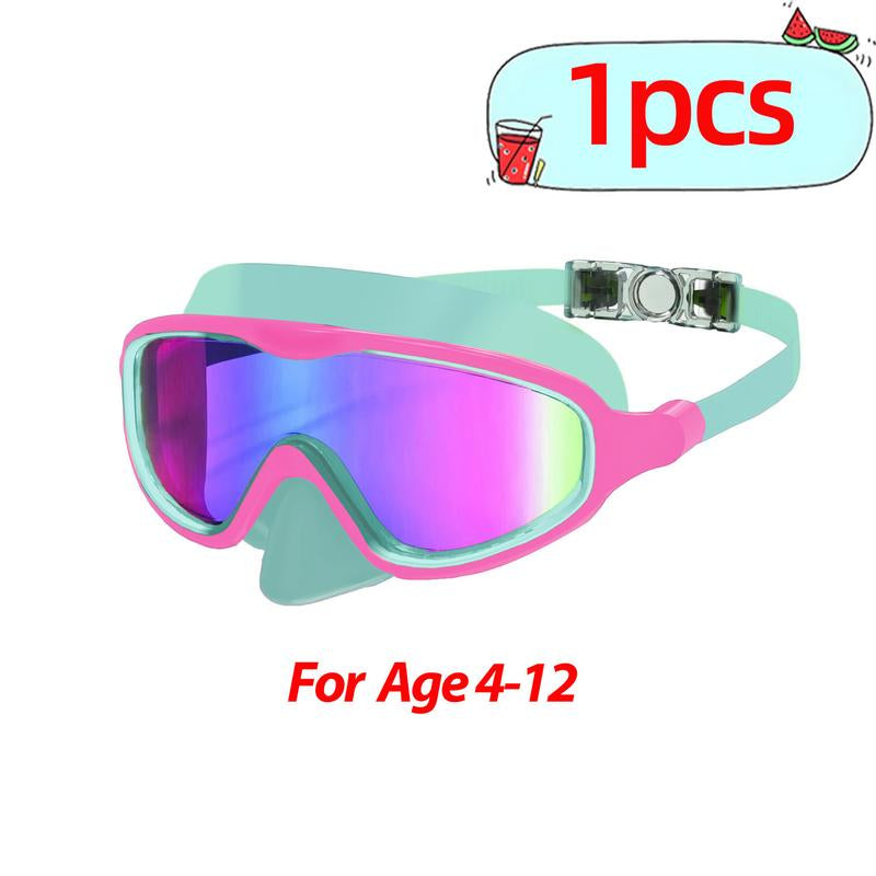 1 Pack Children'S Swimming Goggles 4-15 Years Anti-Fog UV Wide Field of View Waterproof Leak Proof Boys and Girls Swimming Goggles