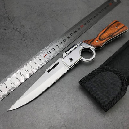 AK47 Pocket Folding Knife, 5C13Mov Stainless Steel,Security Lock,Men'S Gift,Suitable for Camping,Hunting,Outdoor Survival,Emergency Situations and EDC Tactical Tools.