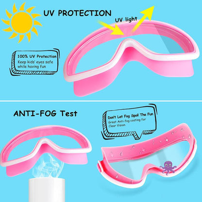 1 Pack Children'S Swimming Goggles 4-15 Years Anti-Fog UV Wide Field of View Waterproof Leak Proof Boys and Girls Swimming Goggles