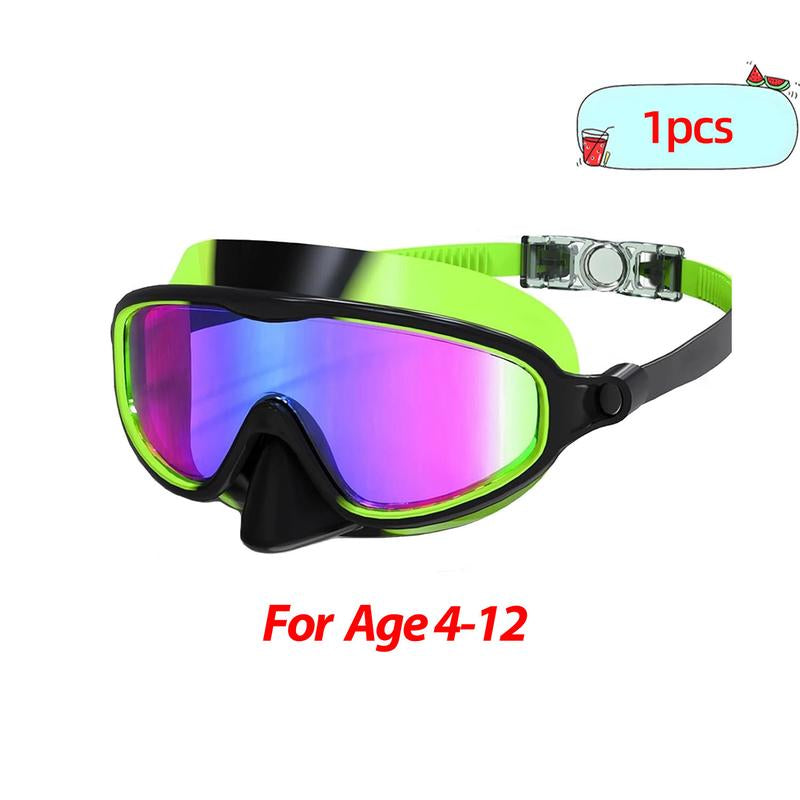 1 Pack Children'S Swimming Goggles 4-15 Years Anti-Fog UV Wide Field of View Waterproof Leak Proof Boys and Girls Swimming Goggles