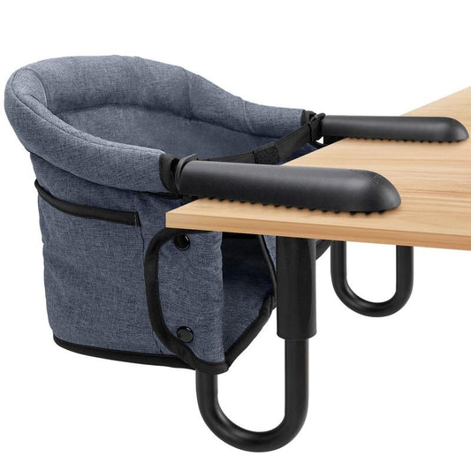 Portable Hook-On High Chair for Babies 6-36M Foldable Travel Booster Seat W/ Carry Bag | Grey/Khaki/Rose Red
