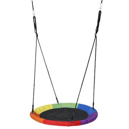 SUPERDEAL 40 Inch Saucer Tree Swing Seat, 800Lbs Capacity for Kids, Flying Saucer Swing with Adjustable Hanging Ropes, Durable 900D Oxford Fabric, Steel Frame, Waterproof, Easy Assembly for Outdoor Playground and Backyard,