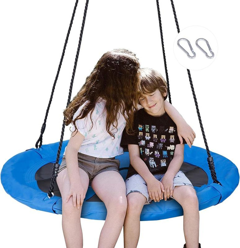 SUPERDEAL 40 Inch Saucer Tree Swing Seat, 800Lbs Capacity for Kids, Flying Saucer Swing with Adjustable Hanging Ropes, Durable 900D Oxford Fabric, Steel Frame, Waterproof, Easy Assembly for Outdoor Playground and Backyard,