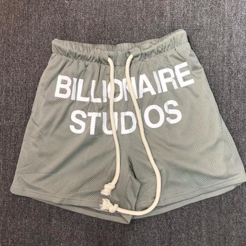 Billionaire BLACKOUT BILL NET Shorts Black Men Women Mesh Drawstring Breeches