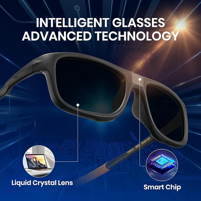 Fast Change 0.1S Photochromic Polarized Sunglasses - Square Unisex Lightweight Outdoor Eyewear with UV Protection & Instant Color Change for Men & Women