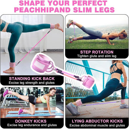Ankle Resistance Bands, Ankle Bands for Working Out with Cuffs, Resistance Bands for Leg Butt Training Workout Equipment for Kickbacks Hip Gluteus Training Exercises, Ankle Straps with Exercise Bands Resistant Bands Fitness Ankle Resistance Outdoorfun