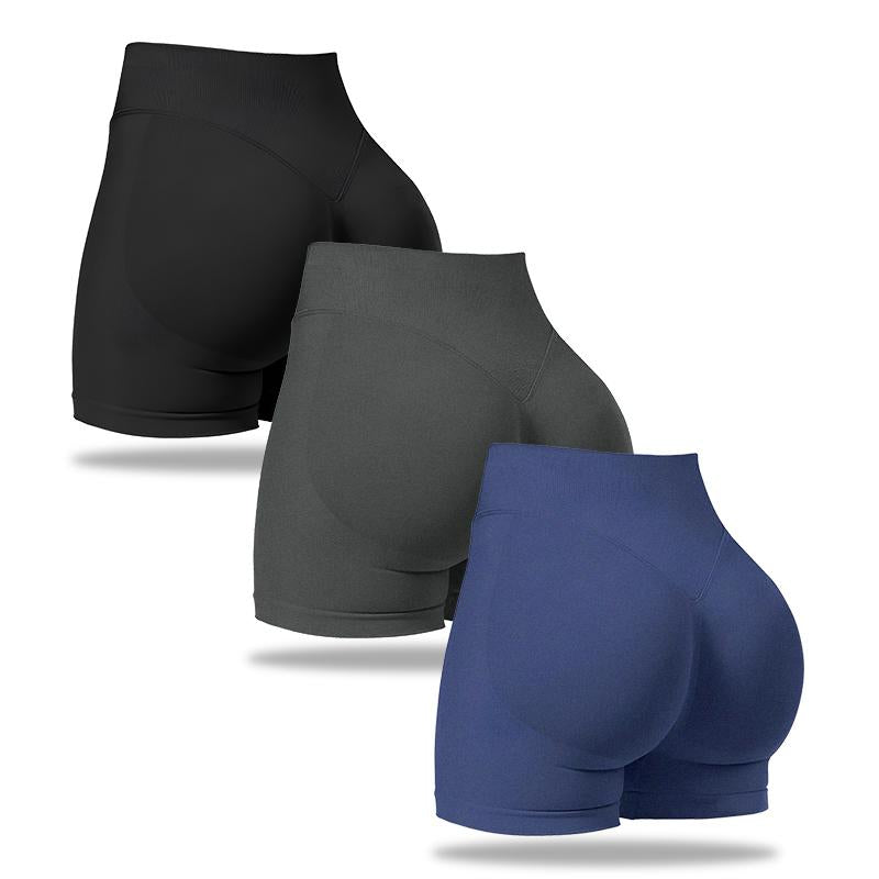 Nvwa-Women'S 6 Piece Workout Shorts Seamless High Waist Butt Liftings Exercise Athletic Fitnesswomen Workout Gym Impact Shorts Hidden Scrunch Butt Lifting Seamless Shorts Training Gymnastics