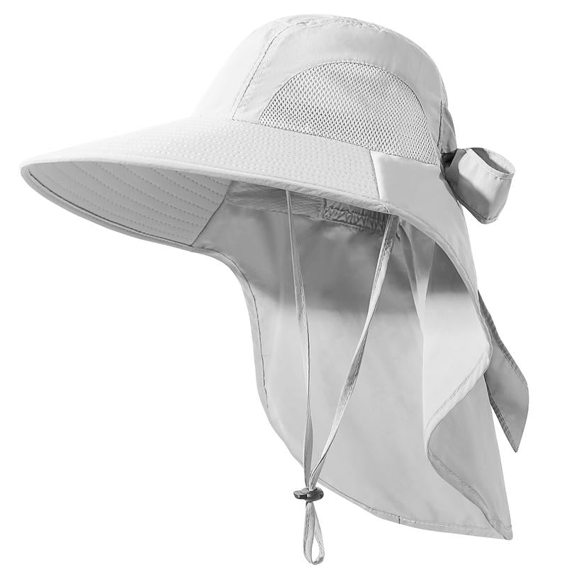 Womens Sun Hat Uv Protection Foldable Waterproof Wide Brim Bucket Hats with Neck Flap for Summer Beach Fishing Hiking