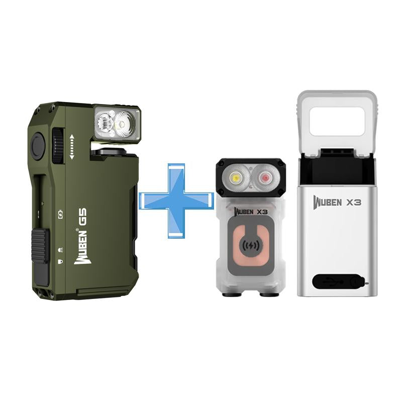 WUBEN G5 Premium Rotatable RGB Mini Pocket Flashlight, 400 Lumens, USB-C Rechargeable, Magnetic Clip, Ideal for Work, Travel, and Gear Bags, Dealsforyoudays