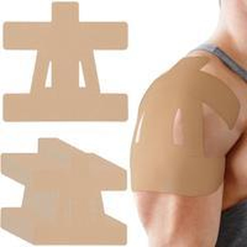 Kinesiology Tape for Shoulder Pain Relief Pre Cut Sports Waterproof Breathable Enhance Elastic Kinesiology Athletic Tape for Shoulder Support and Muscle Sports(Black)，10 Count
