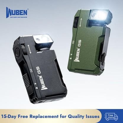 WUBEN G5 Premium Rotatable RGB Mini Pocket Flashlight, 400 Lumens, USB-C Rechargeable, Magnetic Clip, Ideal for Work, Travel, and Gear Bags, Dealsforyoudays