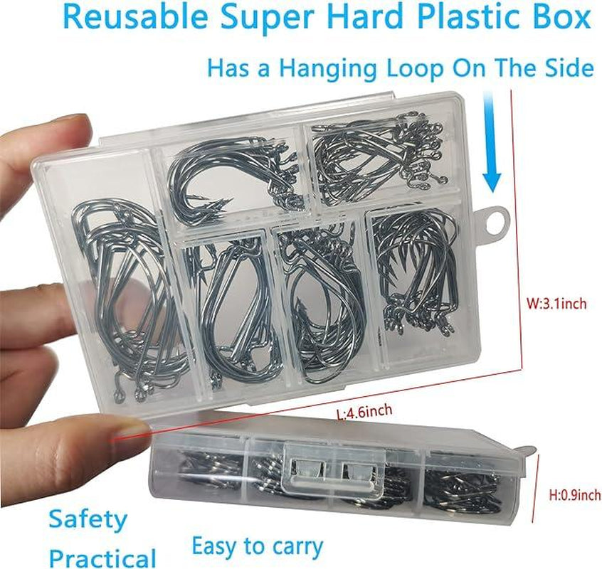 Worm Hooks for Bass Fishing Hooks, 110Pcs Bass Hooks Fishing