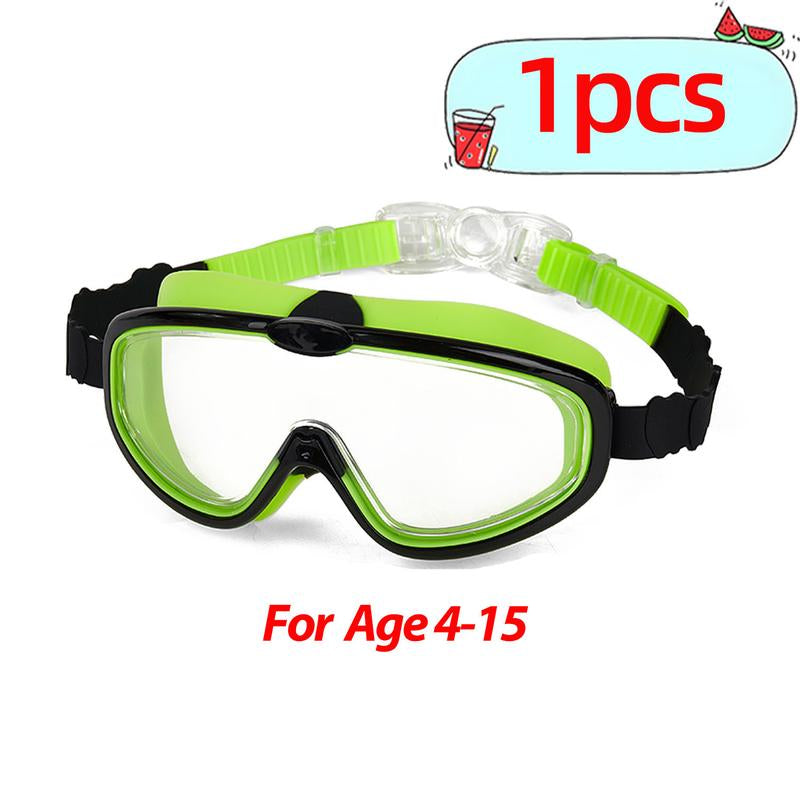 1 Pack Children'S Swimming Goggles 4-15 Years Anti-Fog UV Wide Field of View Waterproof Leak Proof Boys and Girls Swimming Goggles