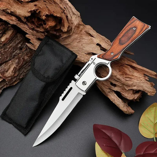 AK47 Pocket Folding Knife, 5C13Mov Stainless Steel,Security Lock,Men'S Gift,Suitable for Camping,Hunting,Outdoor Survival,Emergency Situations and EDC Tactical Tools.