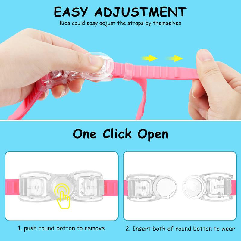 1 Pack Children'S Swimming Goggles 4-15 Years Anti-Fog UV Wide Field of View Waterproof Leak Proof Boys and Girls Swimming Goggles