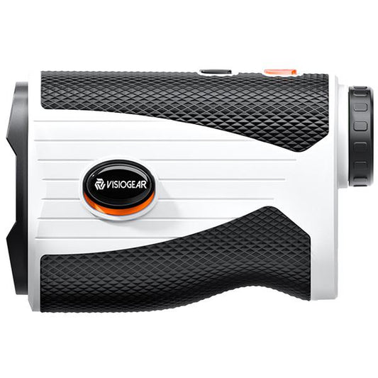 Golf Rangefinder with Slope, 1200 Yards, 7X Magnification, Rechargeable, Flag Lock Vibration, Glow-In-The-Dark, Sturdy Laser for Golfers (White)
