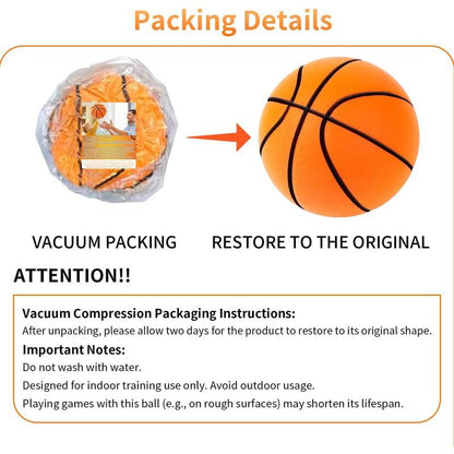 Silent Basketball-Size 7 (29.5") Upgrade Dribble Dream Silent Basketball, Foam Indoor Training Ball for Various Indoor Activities