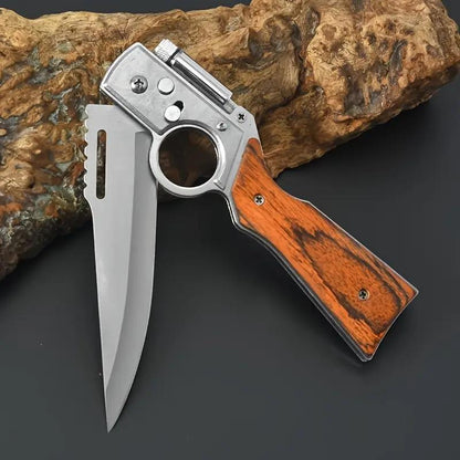 AK47 Pocket Folding Knife, 5C13Mov Stainless Steel,Security Lock,Men'S Gift,Suitable for Camping,Hunting,Outdoor Survival,Emergency Situations and EDC Tactical Tools.