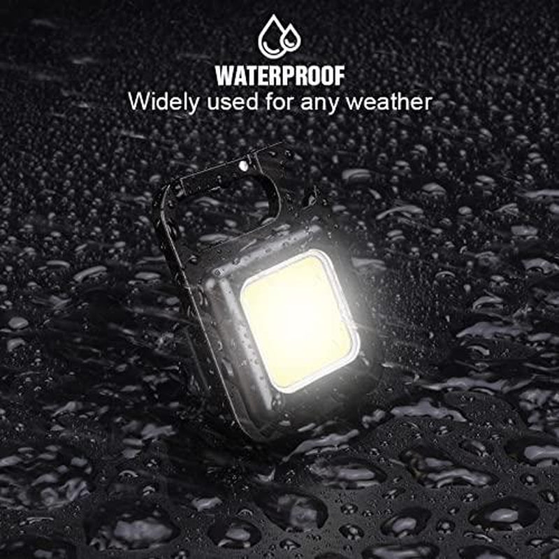 LED Flashlight Cob Keychain Work Light, Triple Light Flashlight with 3 Modes, EDC Purse Light, Rechargeable Flashlights for Home, Camping, Walking