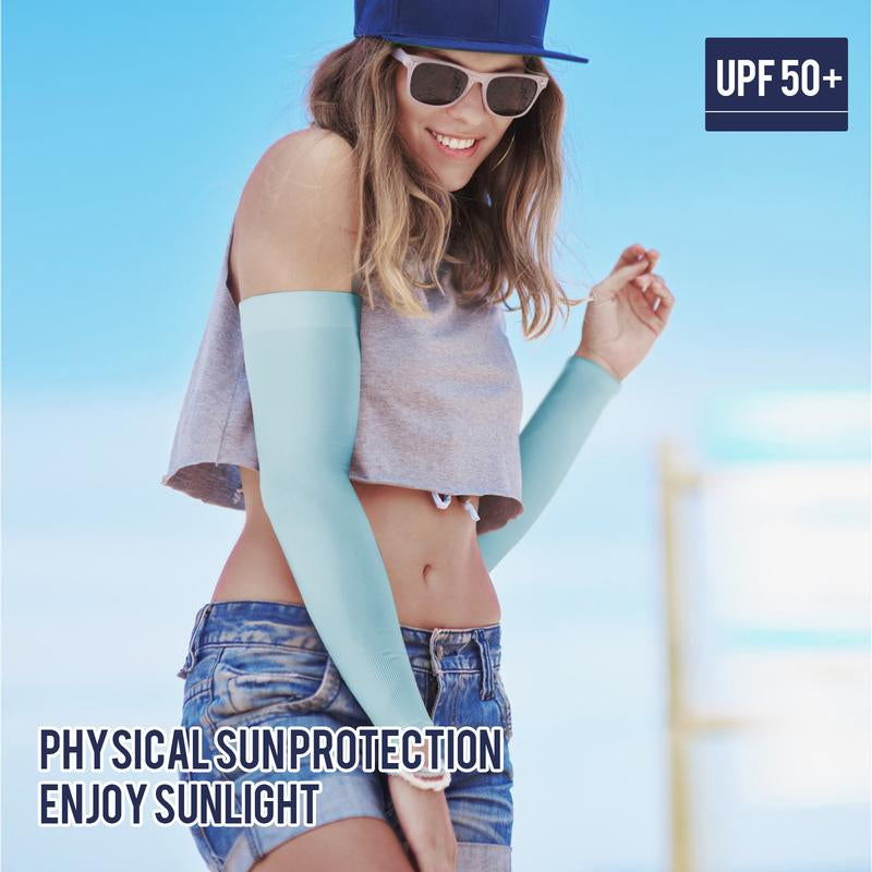 GOUNOD Sun Protection UV Arm Sleeves for Men Women Youth UPF 50+ Compression Cooling Sports Gloves Fallfreshness