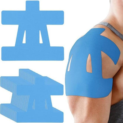 Kinesiology Tape for Shoulder Pain Relief Pre Cut Sports Waterproof Breathable Enhance Elastic Kinesiology Athletic Tape for Shoulder Support and Muscle Sports(Black)，10 Count