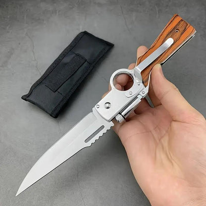 AK47 Pocket Folding Knife, 5C13Mov Stainless Steel,Security Lock,Men'S Gift,Suitable for Camping,Hunting,Outdoor Survival,Emergency Situations and EDC Tactical Tools.