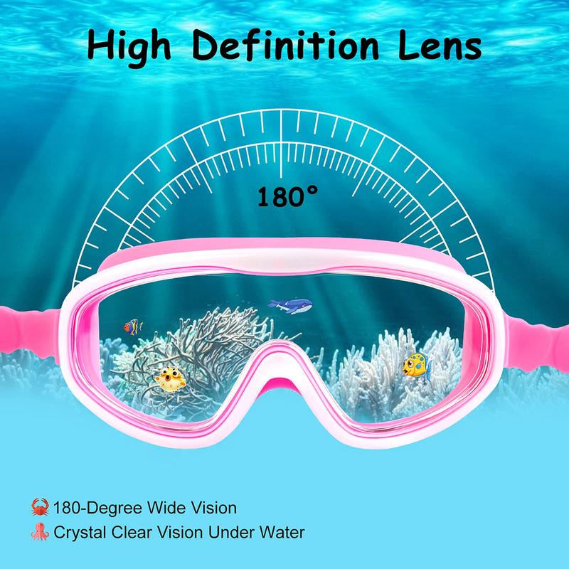 1 Pack Children'S Swimming Goggles 4-15 Years Anti-Fog UV Wide Field of View Waterproof Leak Proof Boys and Girls Swimming Goggles