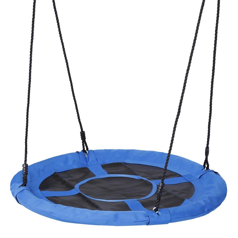 SUPERDEAL 40 Inch Saucer Tree Swing Seat, 800Lbs Capacity for Kids, Flying Saucer Swing with Adjustable Hanging Ropes, Durable 900D Oxford Fabric, Steel Frame, Waterproof, Easy Assembly for Outdoor Playground and Backyard,