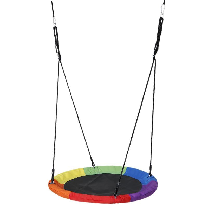 SUPERDEAL 40 Inch Saucer Tree Swing Seat, 800Lbs Capacity for Kids, Flying Saucer Swing with Adjustable Hanging Ropes, Durable 900D Oxford Fabric, Steel Frame, Waterproof, Easy Assembly for Outdoor Playground and Backyard,