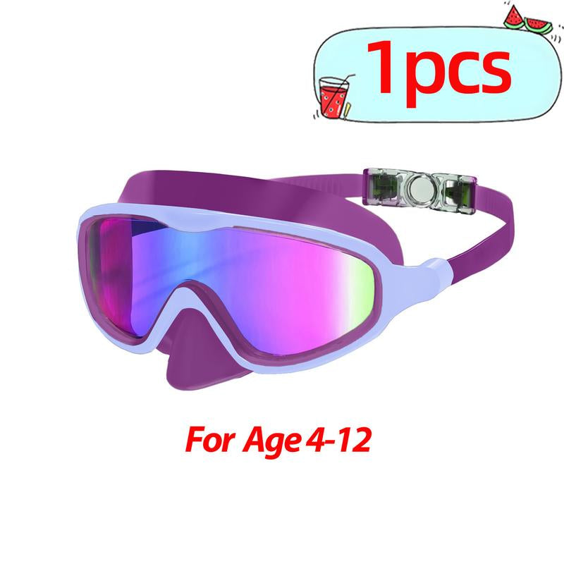 1 Pack Children'S Swimming Goggles 4-15 Years Anti-Fog UV Wide Field of View Waterproof Leak Proof Boys and Girls Swimming Goggles