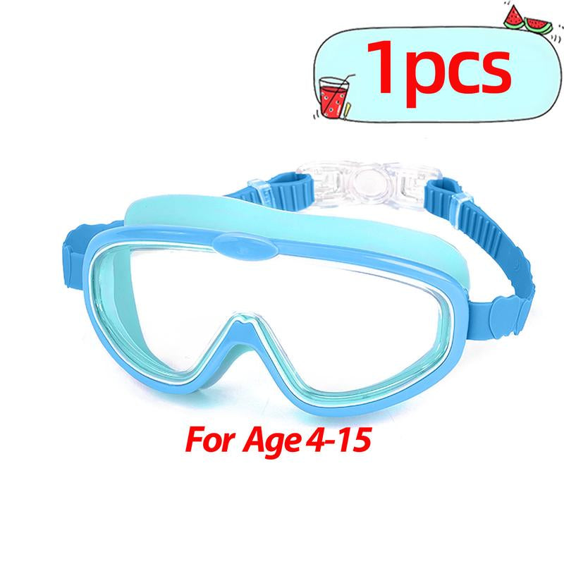 1 Pack Children'S Swimming Goggles 4-15 Years Anti-Fog UV Wide Field of View Waterproof Leak Proof Boys and Girls Swimming Goggles