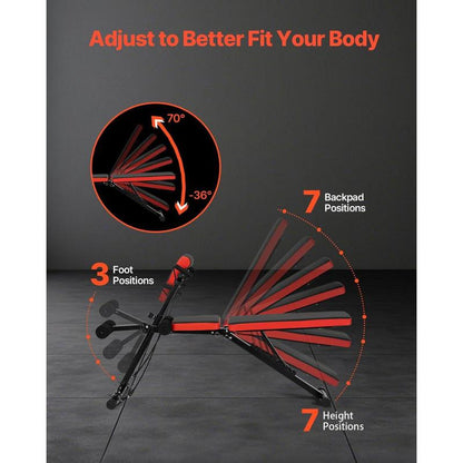 VEVOR Roman Chair Back Extension Hyperextension Bench Multi-Function Adjustable Gym